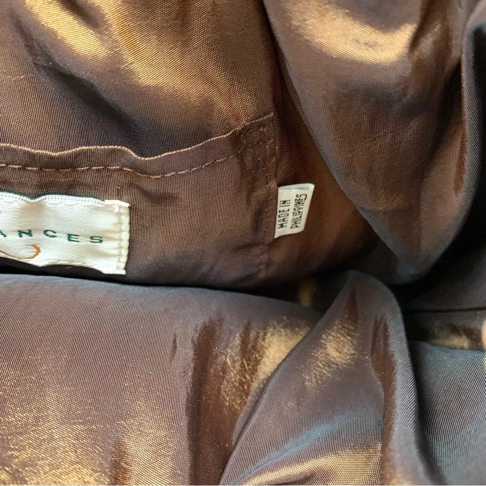 Vintage Mary Frances Handbag Purse Beaded Boho Floral Brown - Picture 11 of 13